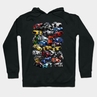 Autoart78 Cartoon Cars Collage Hoodie